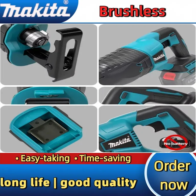 Bürstenlose Makita-Säbelsäge, Säbelsäge, tragbare Akku-Elektrowerkzeuge mit 4 Sägeblättern, 20 V, 18 V Akku