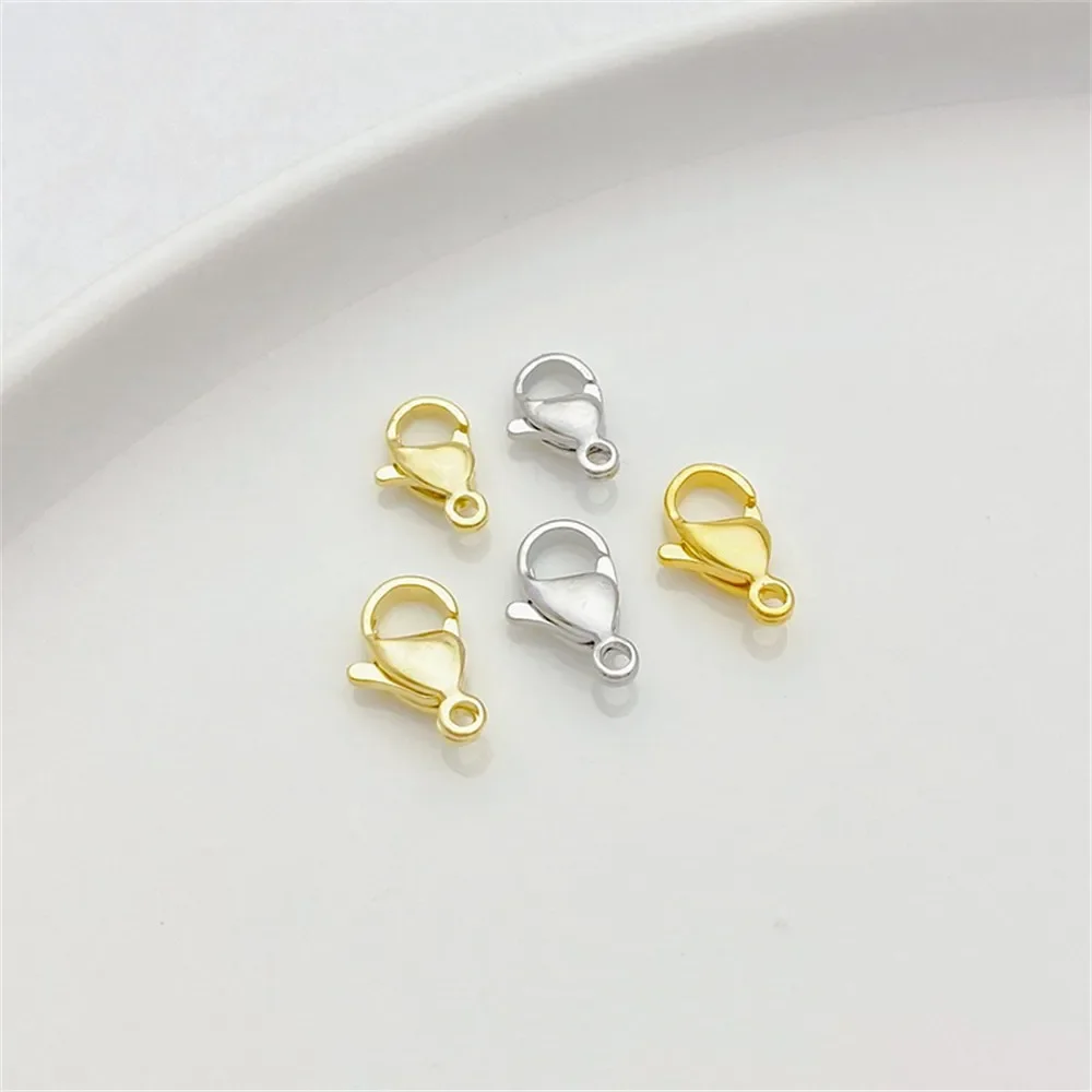 

14K Gold-wrapped Stainless Steel Lobster Buckle DIY Bracelet Necklace End Connection Buckle Spring Buckle Accessories Material