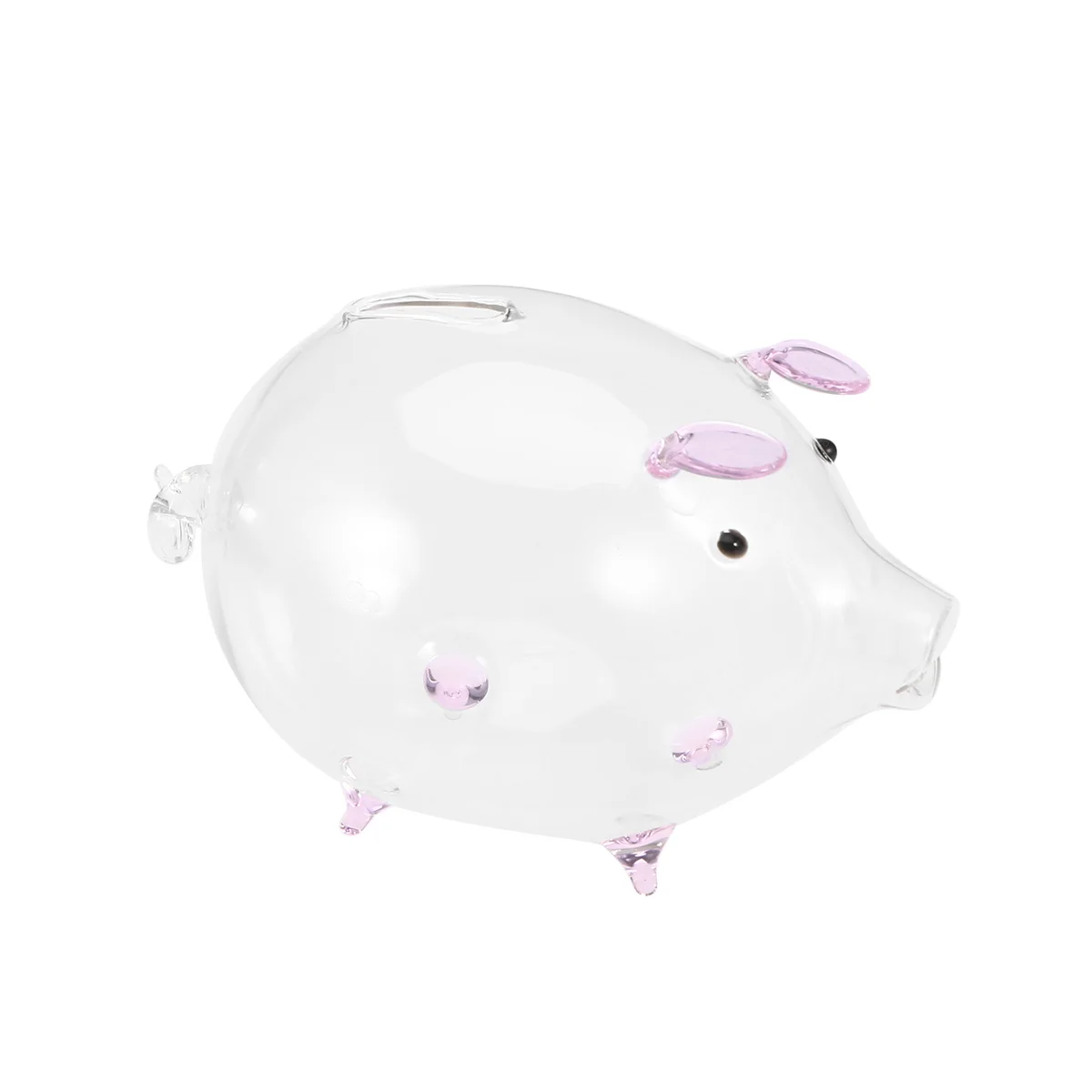 

Glass Piggy Bank Cartoon Pig Shape Creative Coin Box Perfect Saving Pot Kids Bedroom Decoration Animal Shape Money Box