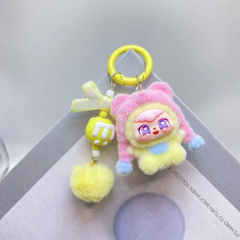 Nuevo llavero con colgante de muñeca masculina de tres años con diseño de gato "Lili" para bolso de niña, colgador para teléfono, regalo para mejor amiga