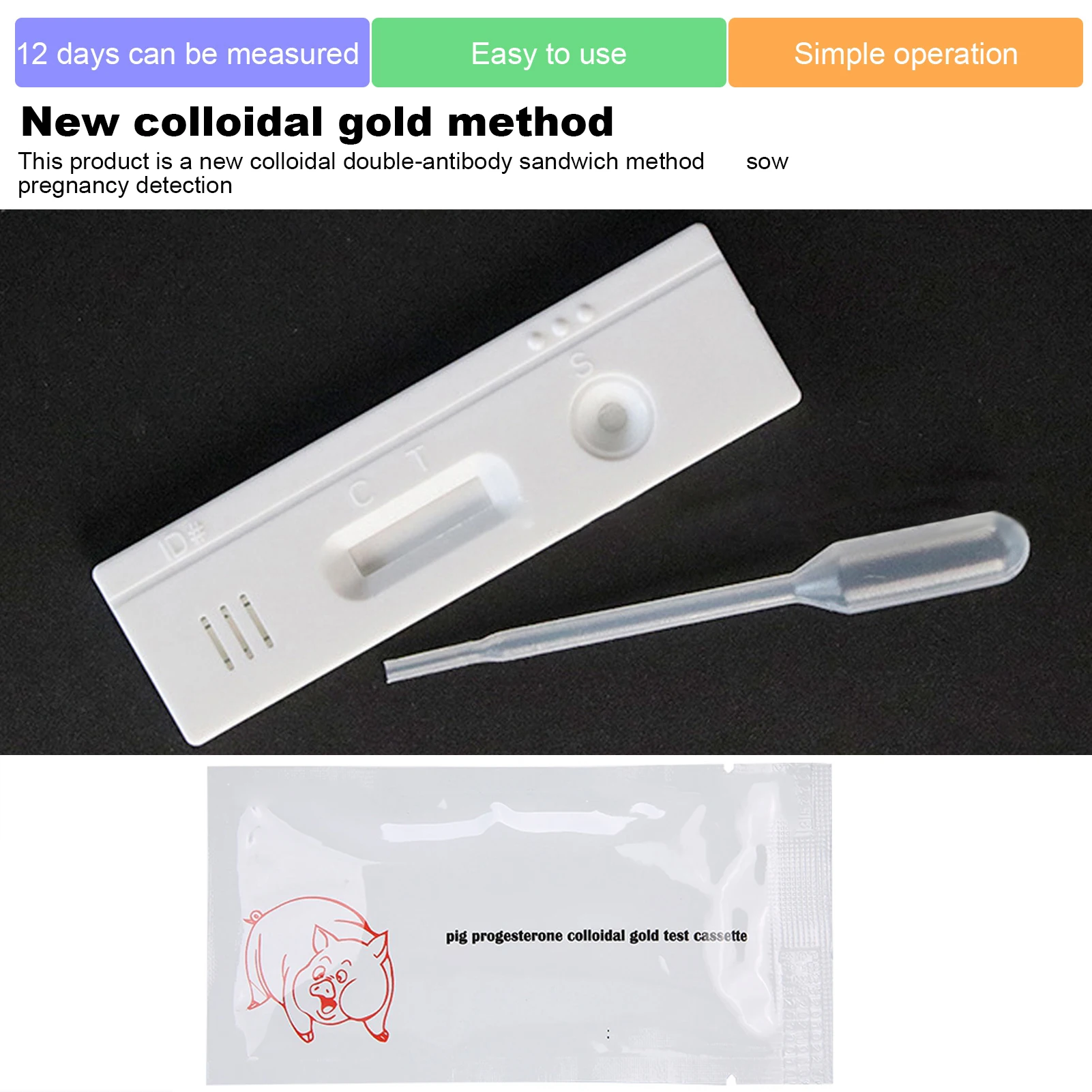 

F2 10pcs Pig Raising Equipment Pig Pregnancy Test Strip Early Pregnant Detection Test Tool Livestock Sow Pregnancy Test Paper