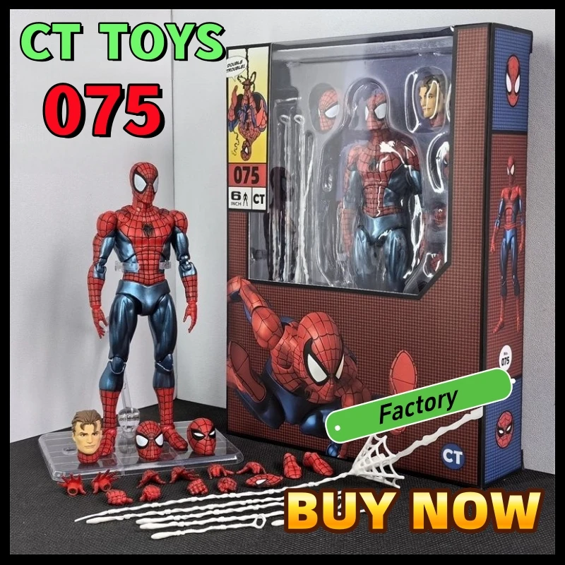 

In Stock Ct Toys Spiderman Figure Mafex 075 The Anazing Spider-Man Comic Ver Mafex 185 Anime Action Figure Figurine Toys Gifts