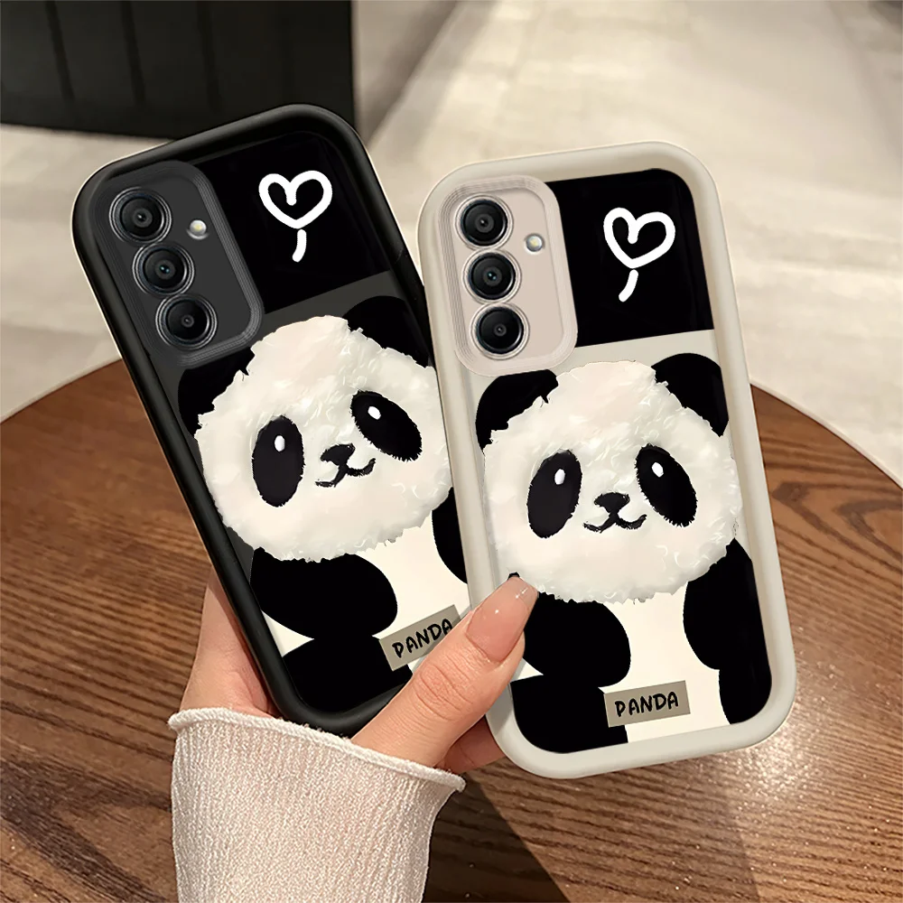 Cute black white panda s26 ultra case s25 ultra s24 plus Fashion phone case for Samsung Galaxy S26/S25/S24/S23/S22 Ultra FE Plus