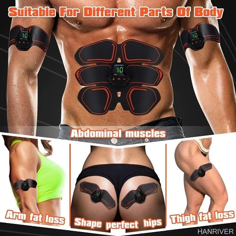 Buikspier Stimulator Met Lcd Display Voor Mannen/Vrouwen Ems Abs Trainer Home Gym Workout Oefening Trillingen Fitness Stimulator