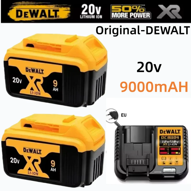 

Dewalt 20V battery, DCB206 9000mAh large capacity rechargeable lithium-ion battery, Dewalt DCB200 power tool replacement battery