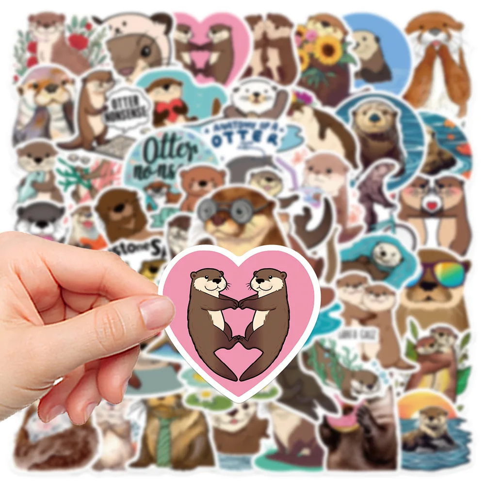 10/30/50 Stuks Kawaii Cartoon Dieren Otter Sticker Schattige Graffiti Decoratieve Bril Case Plakboek Waterdicht Sticker Kinderen Speelgoed