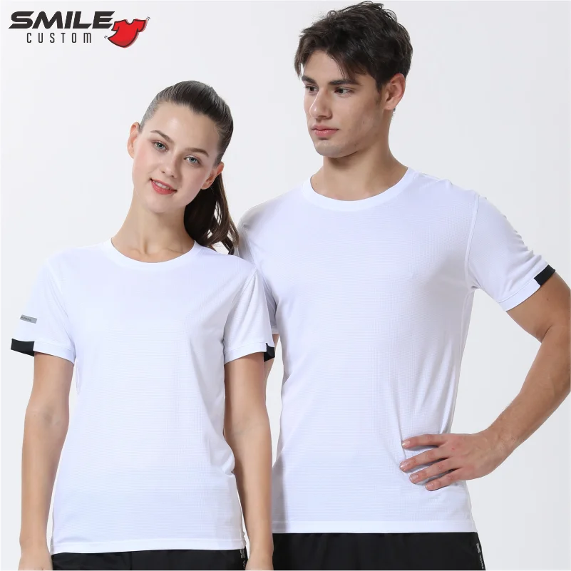 Summer Fitness Quick Dry Tee Design Company Logo 100% Polyester Breathable Men And Women Sports T-Shirt Custom Embroidery Print