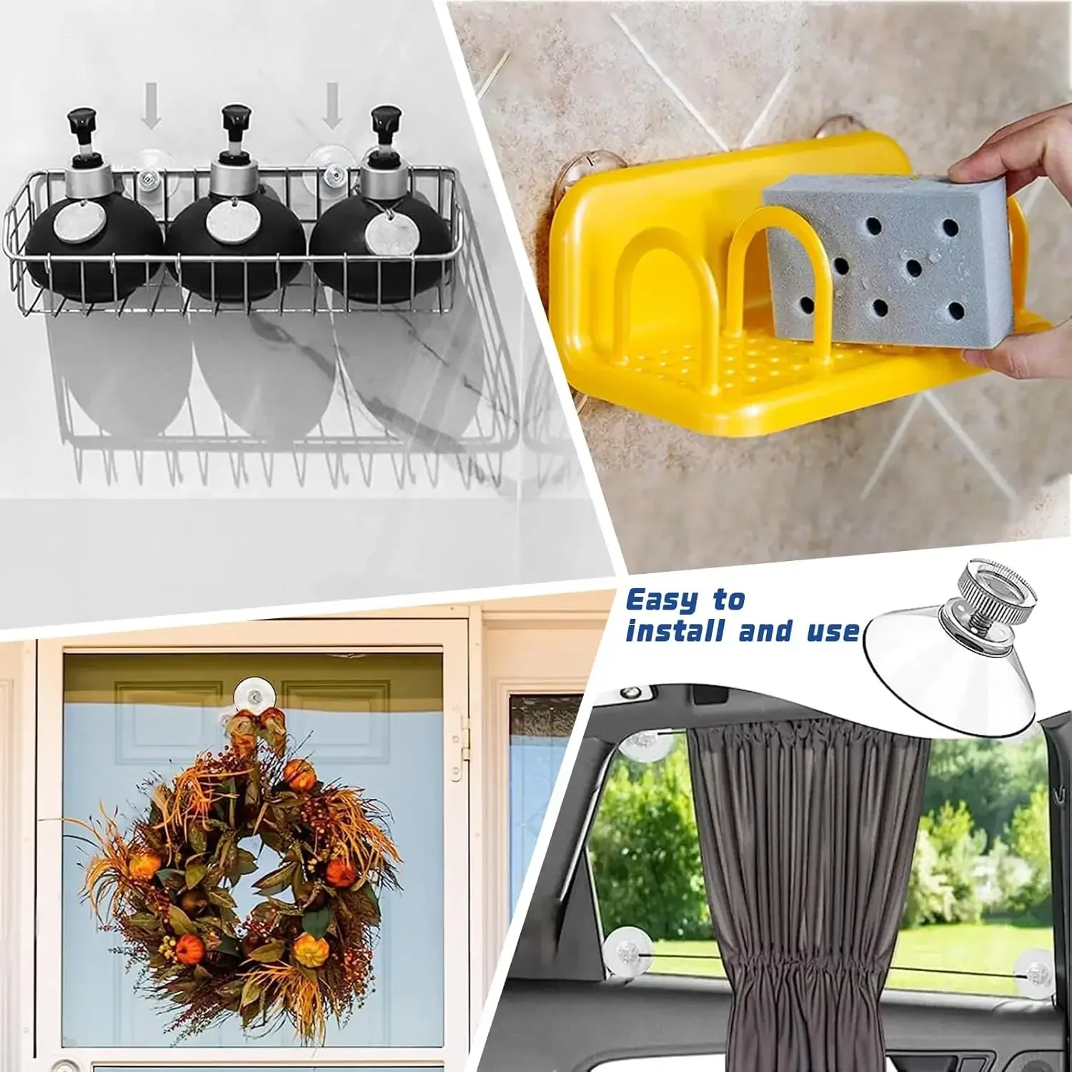 50 مللي متر شفافة شفط كأس هوك مع المسمار المعدني زجاج النافذة الفطر رئيس مصاصة جدار الباب معلقة حامل كوب شفط قوي