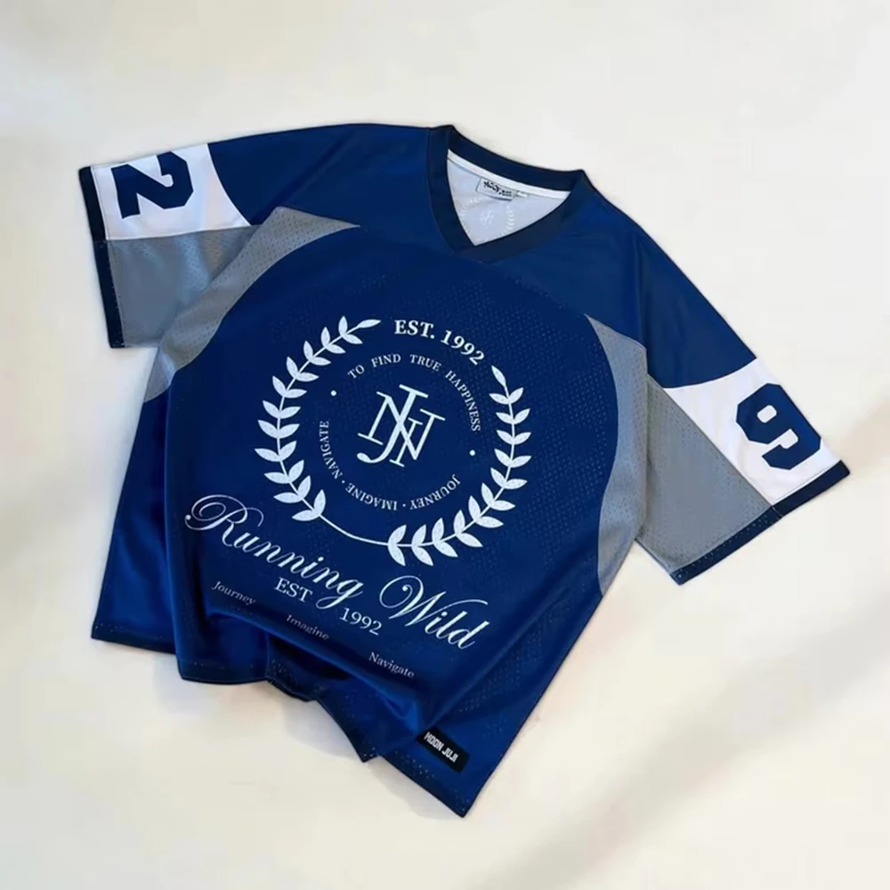 Bandai New Summer Y2K Fashion Casual Running Traditional Shirt Oversized Breathable Quick Drying Sports T-shirt Family Matching