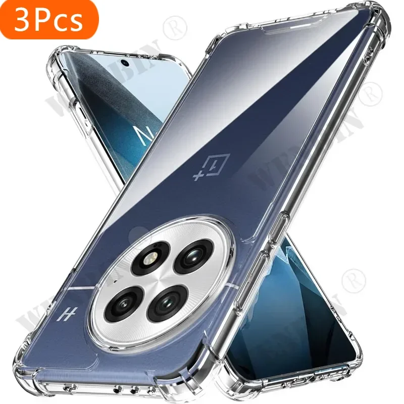 

Прозрачный противоударный чехол из ТПУ для OnePlus 13 12 R, 3 шт., защитный чехол Coque Capa Funda