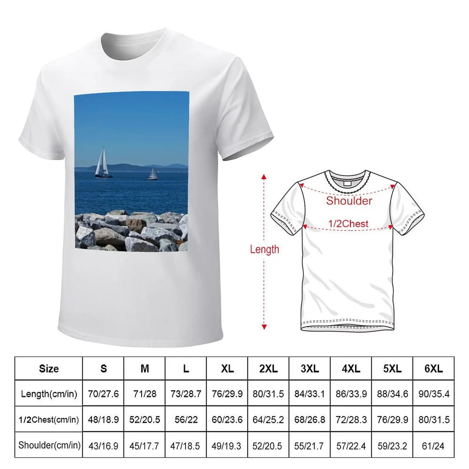 Sailboat T-Shirt summer clothes vintage clothes quick drying mens t shirts