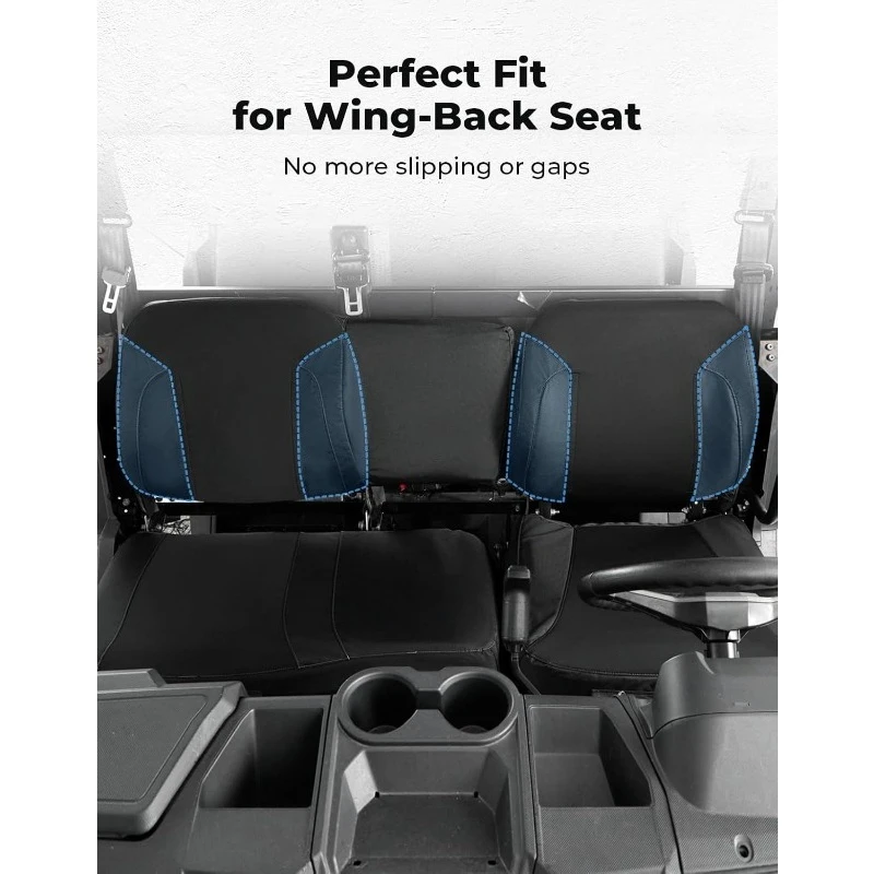 مجموعة غطاء مقعد UTV Wingback متوافقة مع Polaris Ranger Crew XP 1000 2022-2025، 1680D Oxford Fabric Pet Toenail Proo