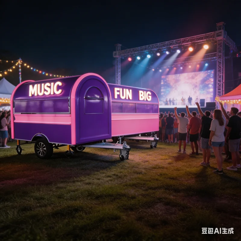 Remolque de Comida Redondo Estilo Airstream, Cocina Móvil con Ventanas Personalizadas y Mostradores de Servicio para un Flujo Eficiente de Atención al Cliente