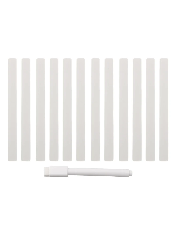 12Pcs Transparent Herb Signs Plant Label  Acrylic Plant Tag With Pen T-Type Flowers Plant Pot Label Plant Markers Gardening Tool