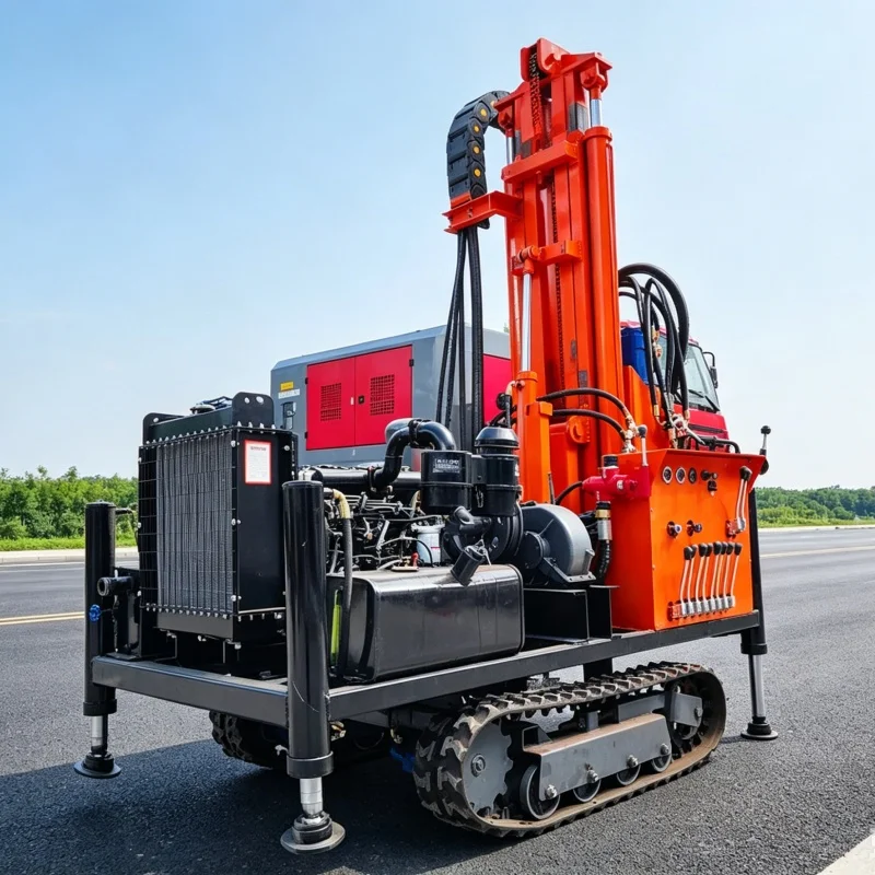 

Customized Tracked Hot-selling Water Well Drilling Rig, Drilling & Boring Equipment, Geological Exploration Drilling Machine
