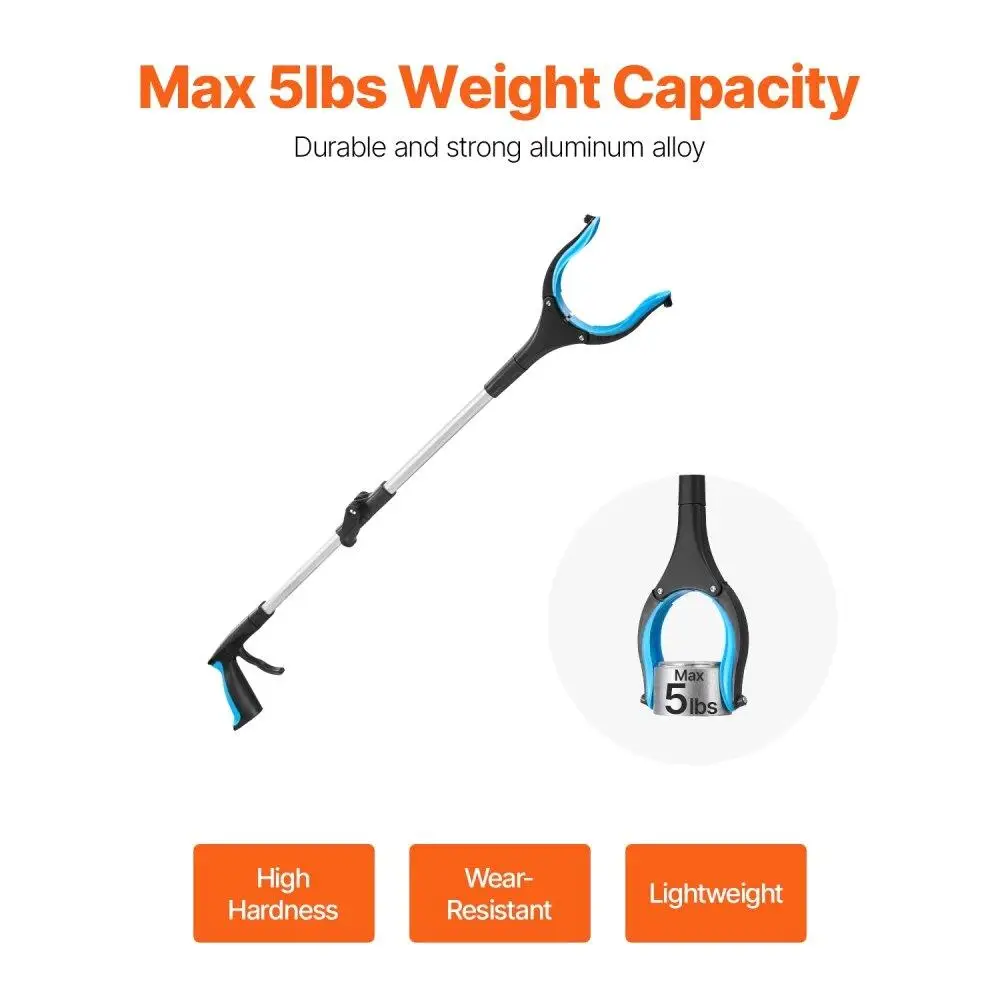 360 Rotating Jaw Grabber Reacher Tool 2-Pack Foldable with Magnets Heavy Duty