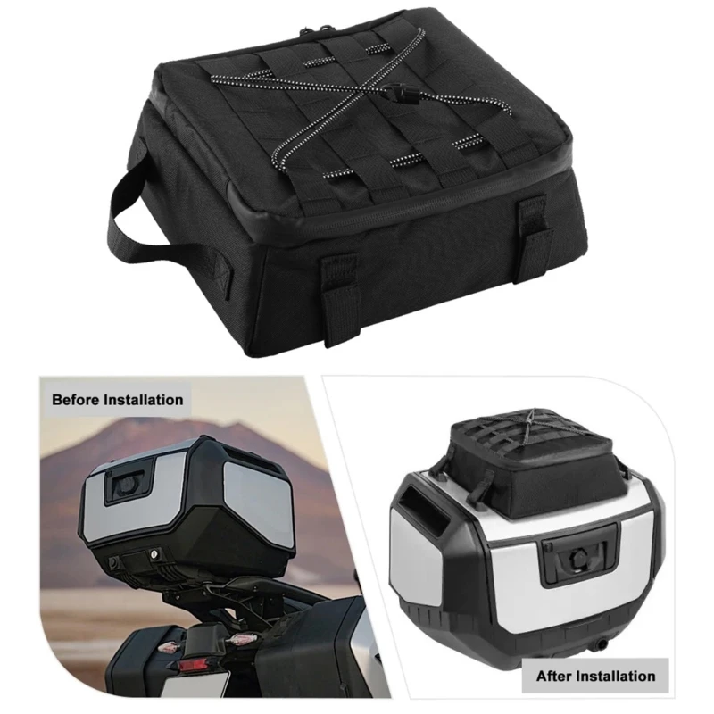 

0XXD Universal Fit Motorcycle Tail Box Cover Bag Secure Mounting System Motorcycle Travel Luggage Bag for Car R 1300