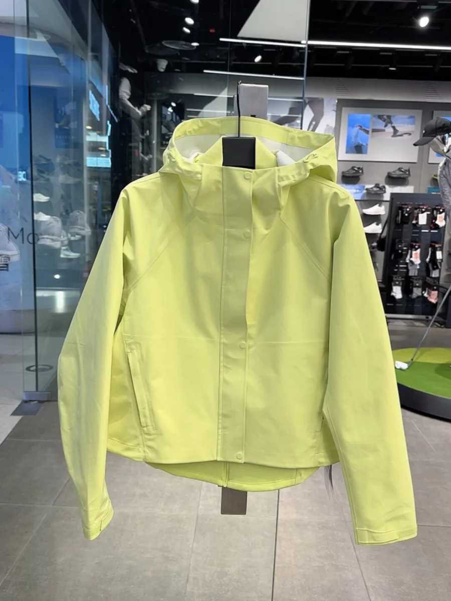 

Fashionable Green Slim Fit Sporty Style High-End Jacket Euro Style Elegant Versatile Long Sleeve Hooded Coat for Women