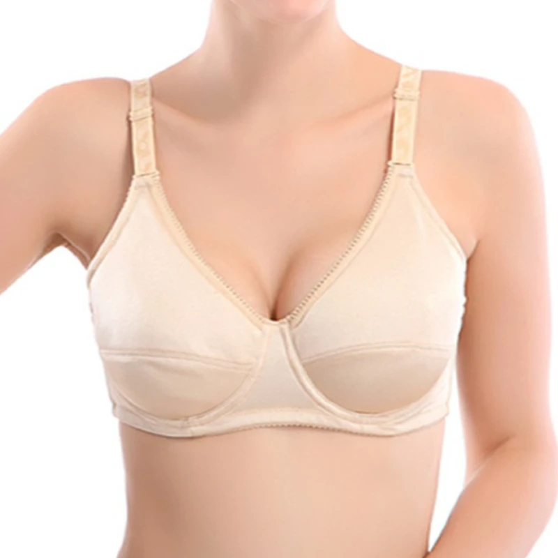 Mastectomy Silicone Fake Breast Specialized Bra Underwire With Pockets 75-100ABC