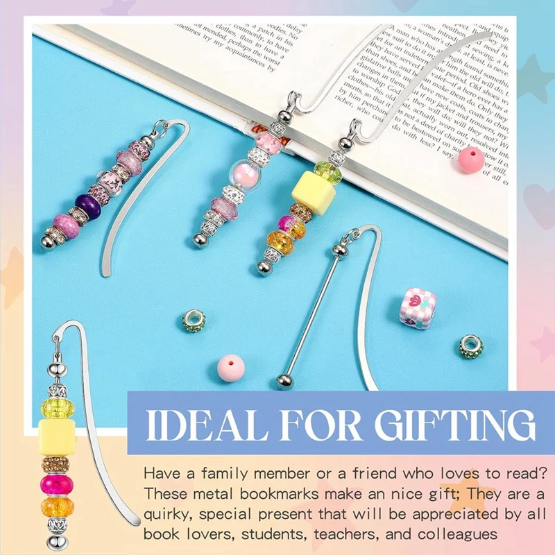 4 шт., закладки из бисера для книг