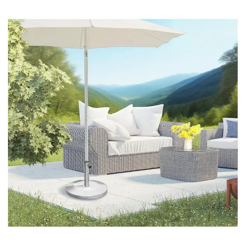

Stainless Steel Outdoor Patio Umbrella Stand Base with Weight for Stability
