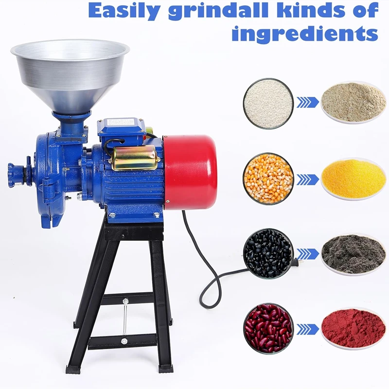 Electric feed roll miller peanuts sugar maize chilli dry grain flour mill machinery corn grinding machine