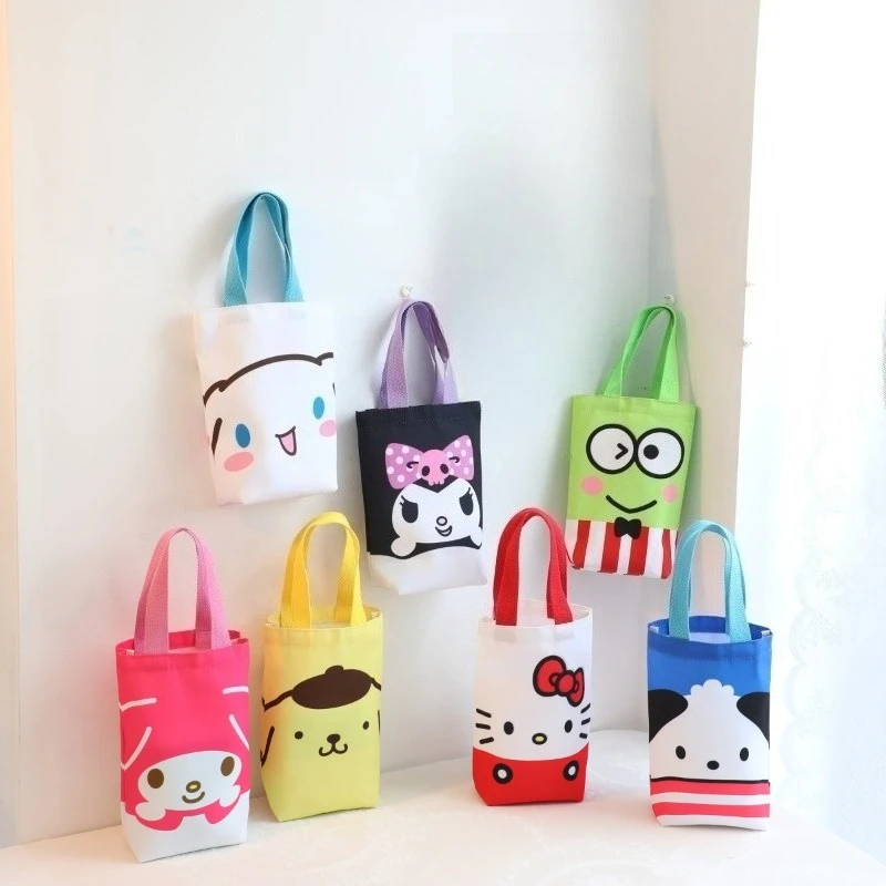 

Hello Kitty Canvas Bag Cute Cartoon Mini Water Bottle Umbrella Storage Bag Portable Travel Supplies Student Gift Wholesale