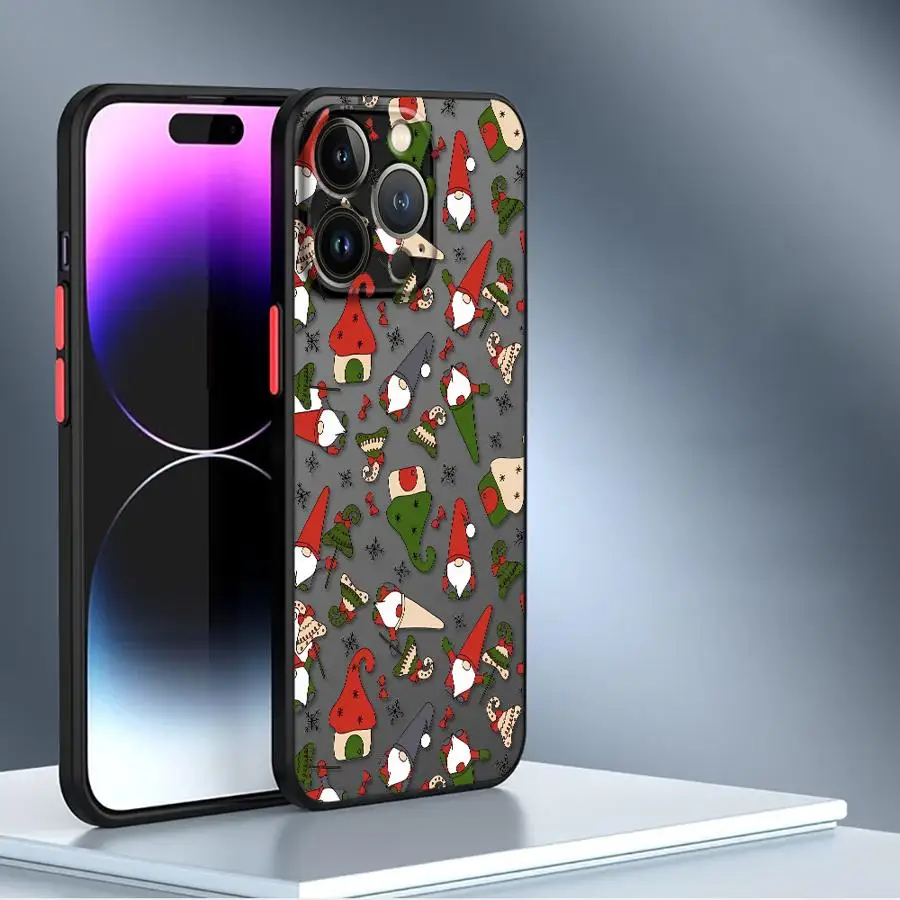 Rückseite Handyhülle für iPhone XS 7 8 11 12 13 Mini 15 Plus 16e 16 Pro Max 14 17 Air Cartoon Weihnachten Weihnachtsmann