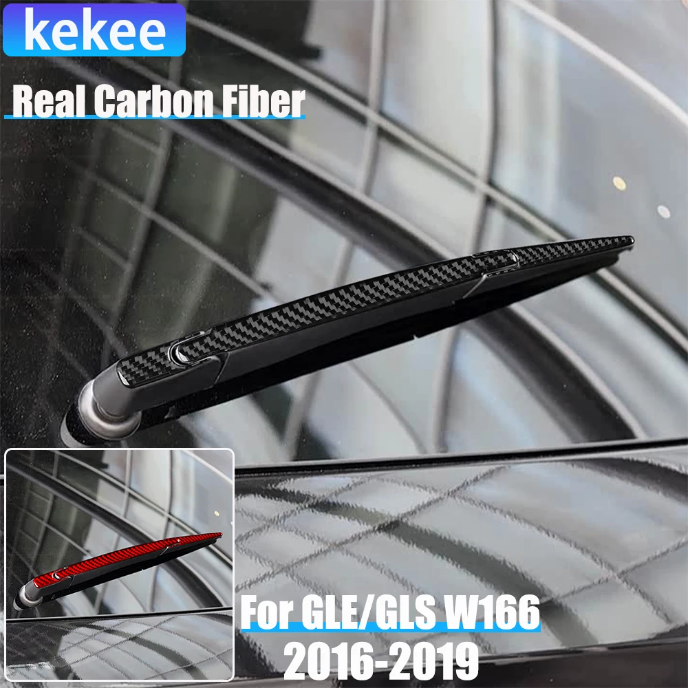 

Real Carbon Fiber Car Accessories Windshield Wiper Trim Cover Soft Sticker For Mercedes-Benz W166 GLE/GLS 2016 2017 2018 2019
