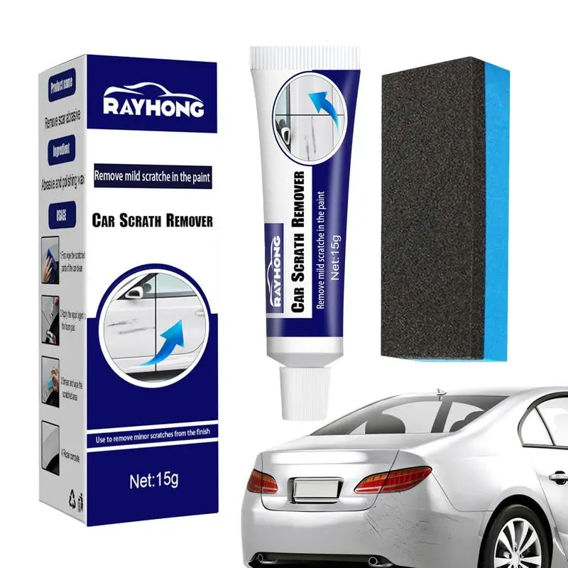 

Car Scratch Remover Car Scratch Polisher With Sponge 15g Auto Polish Fast Repairing Deep Scratches Paint Restore Scratch Remover