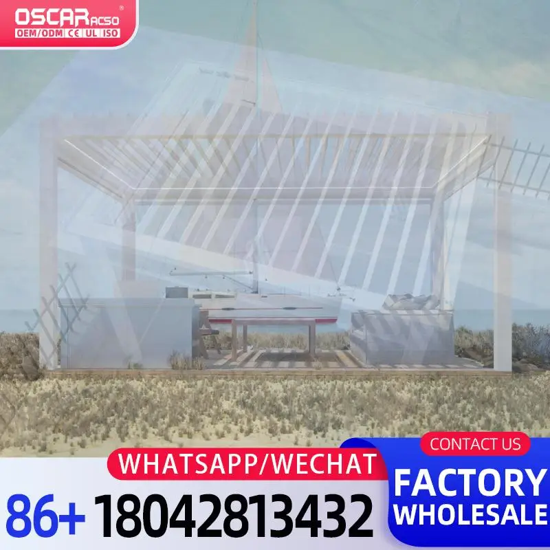 

Outdoor Aluminum Arches Sunroof Function Double Layer Design Creative Dome like Beach style Pergola for Garden Turkey Beach Pati