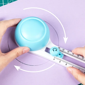 Forbici per carta fai-da-te tagliacarte circolare taglierina circolare di dimensioni regolabili taglierina ad arco rotondo utensile da taglio