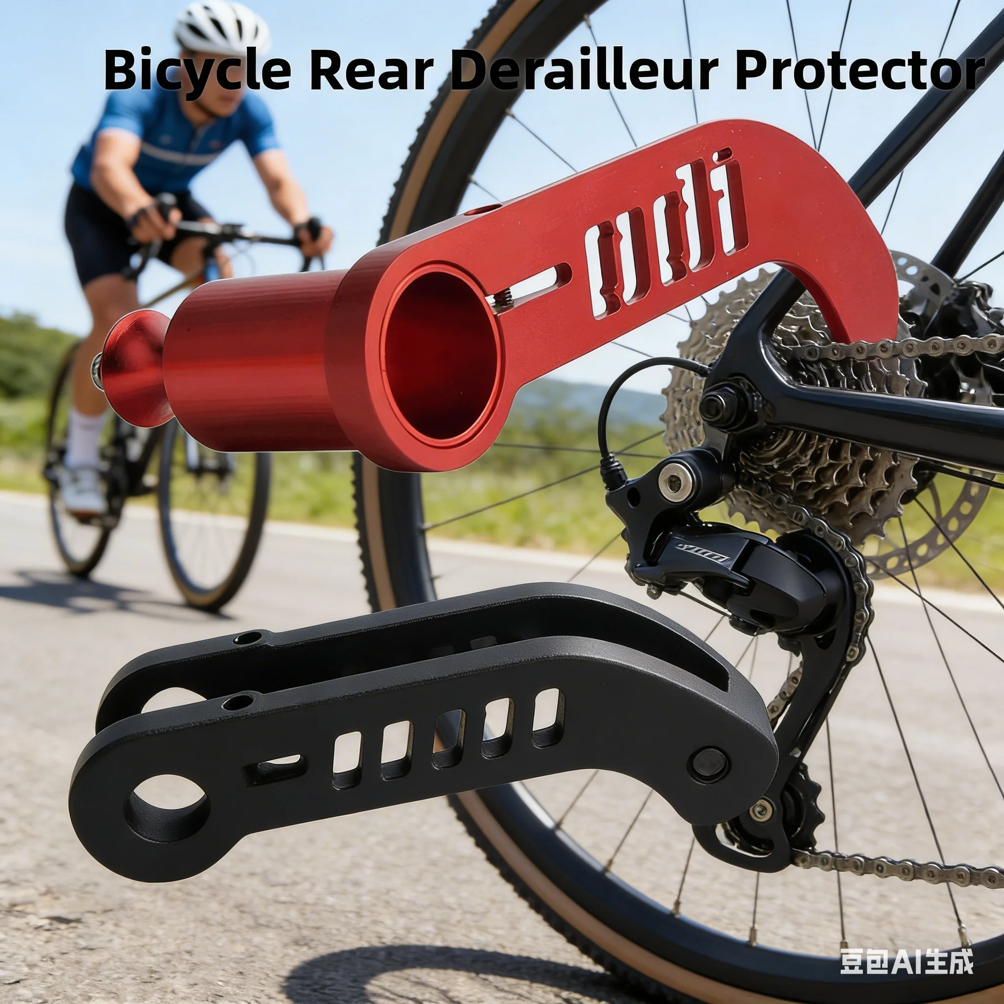 

Защита заднего переключателя скоростей для горного велосипеда из алюминиевого сплава, расширяемый кронштейн для установки, детали трансмиссии для шоссейного велосипеда