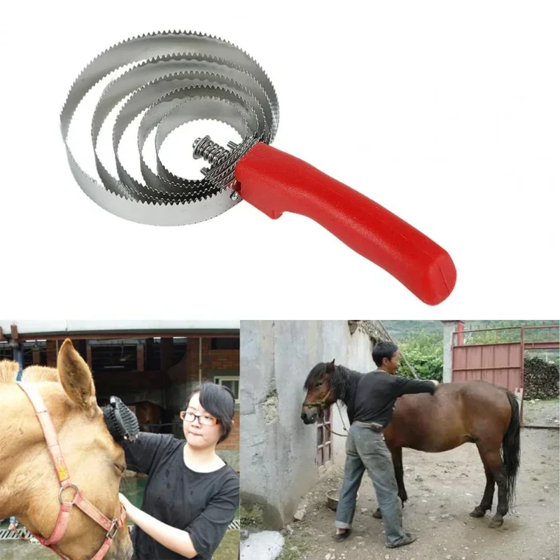 Premium Fine Workmanship Sturdy Horse Brush Comb Scratcher for Outdoor Reversible Horse Comb Horse Hair Comb Pet Supplies