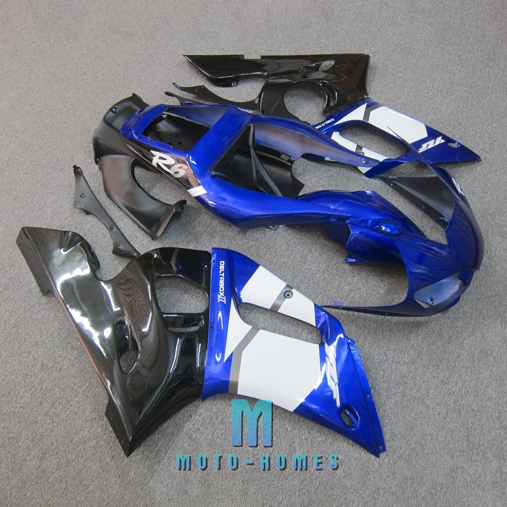 Prime Fairing Kit for Yamaha YZF R6 1998 1999 2000 2001 2002 Blue Black Fairings Set R6 98 99 00 01 02 Motorcycle Accessories