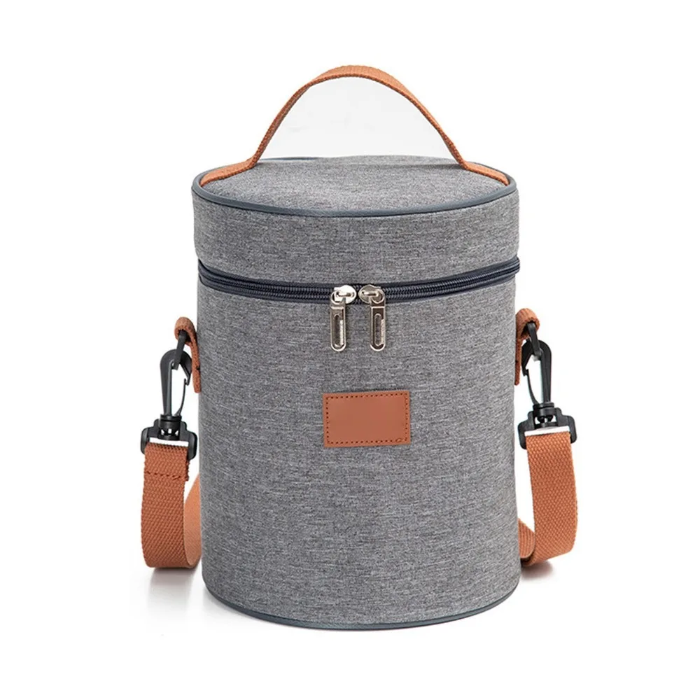 Oxford Cloth, Insulated Lunch Bag EPE Pearl Cotton Aluminum Film Cooler Lunch Bag Square/Cylinder Shape Portable Food Container