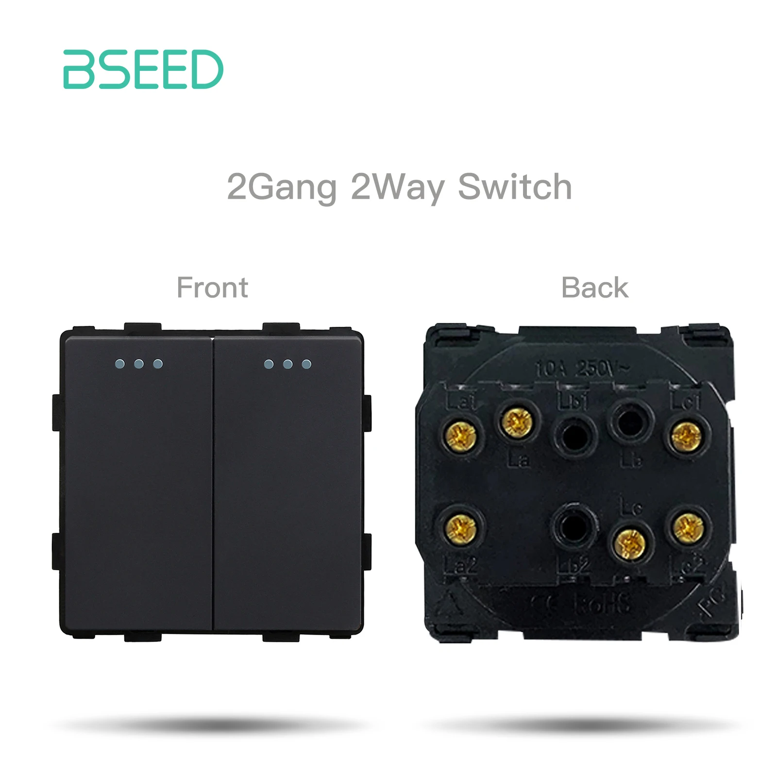 Bseed EU Standard USB Typ-C Buchse Teile Taste Schalter Internet TV HDMI Satellit Mit Glas Rahmen Schwarz DIY Funktion teile