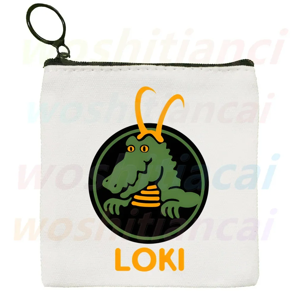 Loki Crocodile Gator น่ารักมินิเหรียญกระเป๋าผ้าใบกระเป๋าสตางค์นักเรียนเหรียญซิปมือหญิงกรณีที่สําคัญ