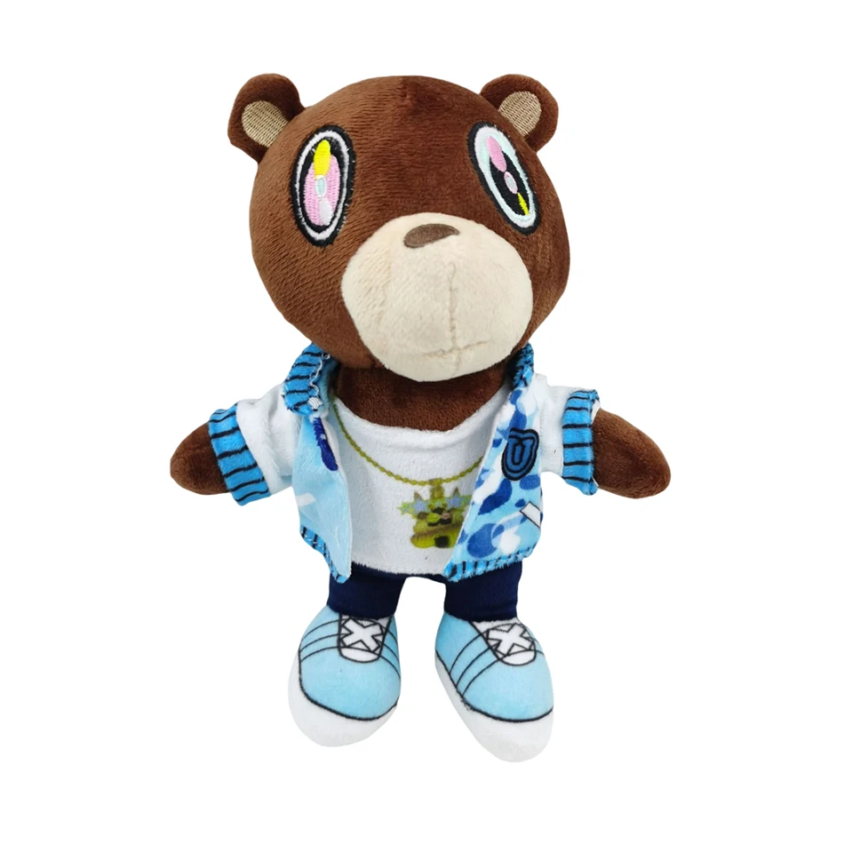 26-30cm Kanye Teddy Bear PlushToy Kanye West Cartoon Bear Dolls Stuffed Soft Toy Christmas Birthday Gift For Children