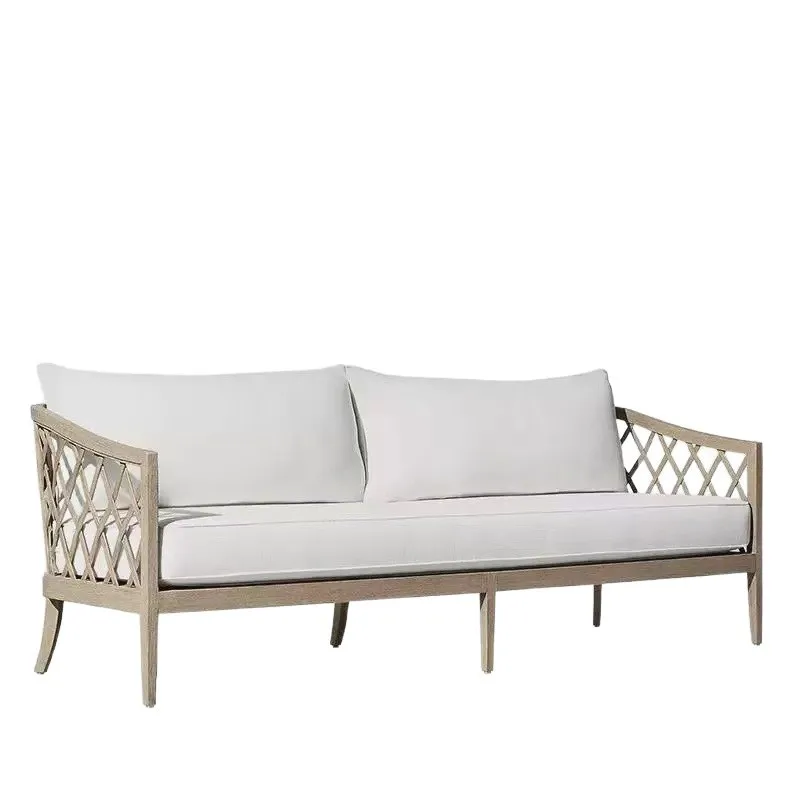 

Outdoor sofa high-end teak villa terrace courtyard garden B & B hotel outdoor solid wood leisure chair