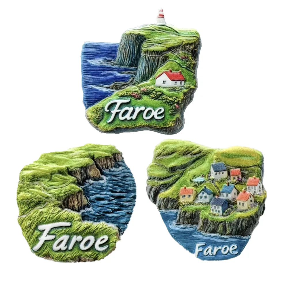 Europe Denmark Resin 3D Fridge Magnets Tourism Souvenir Refrigerator Sticker Handicraft Gift Decoration Articles