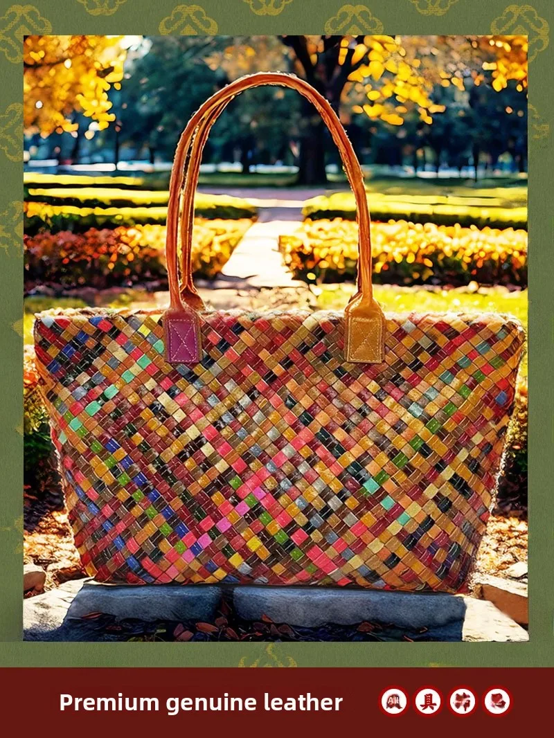 

Модная женская кожаная тканая сумка-тоут на одно плечо из натуральной кожи, легкая роскошная сумка через плечо