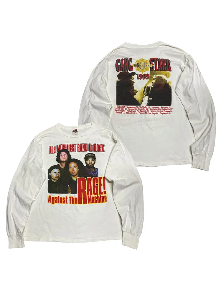 

Футболка Rage Against the Machine Long Sleeve Punk Rock Tour, 100% хлопок, дышащая, удобная для фитнеса, уличной езды и повседневной носки