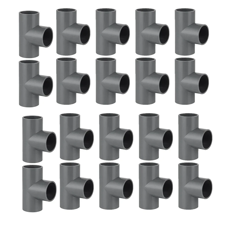 

24PCS Heavy Duty 1-Inch PVC Pipe Fittings PVC Water Pipe Fittings 3 Way Furniture Grade Pipe Elbow Connectors