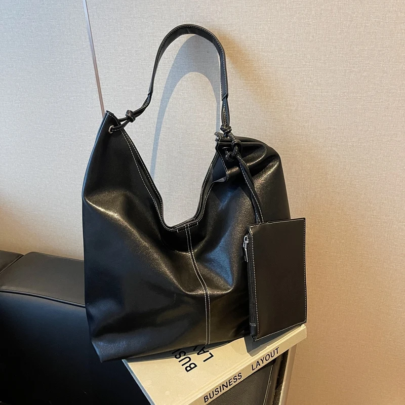 

Сумка для покупок большого размера для женщин, черная мягкая сумка из искусственной кожи, цветная сумка, большая вместительная сумка для ноутбука, сумка-тоут