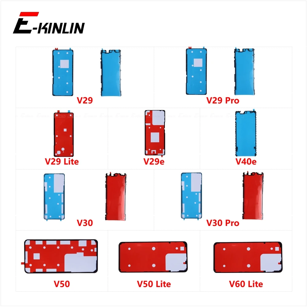Front LCD Display Screen Adhesive Back Cover Rear Sticker Glue Tape Parts For Vivo V29 Lite Pro V29e V30 V40e V50 4G 5G V60