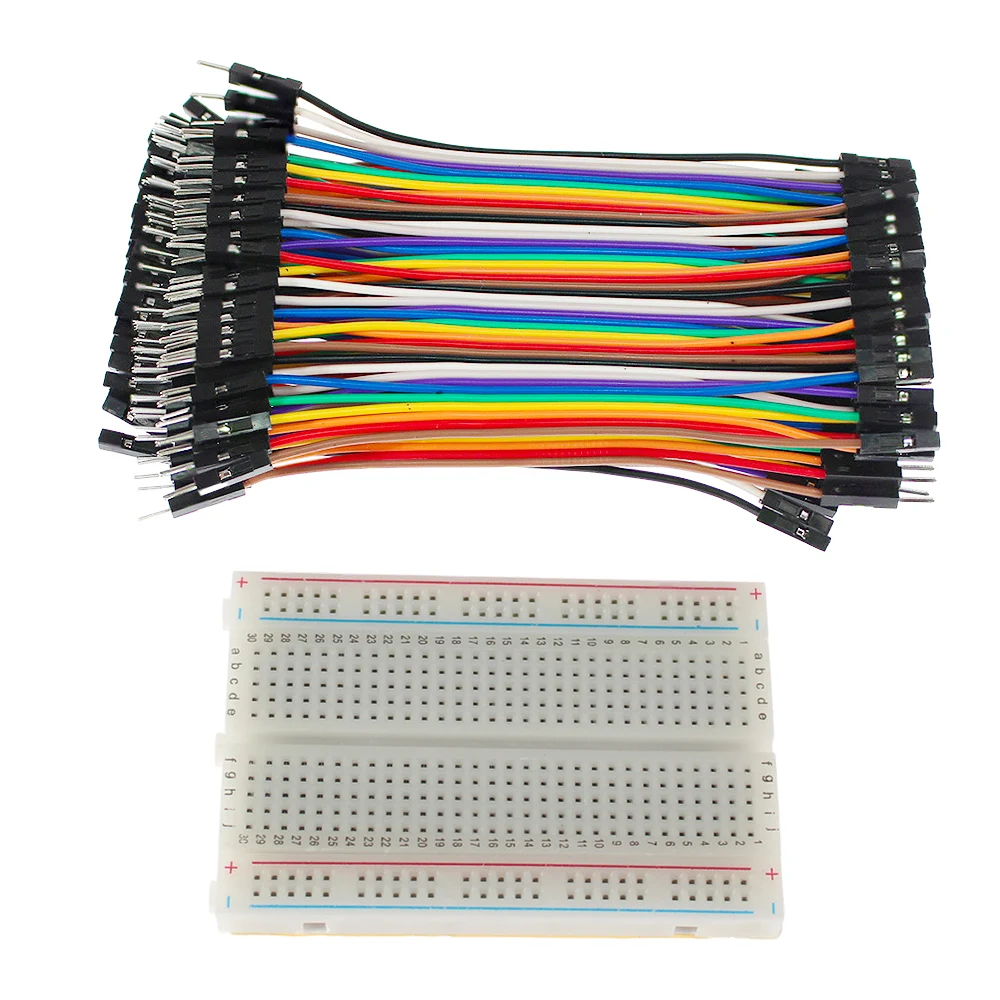 400 Points Breadboard Solderless PCB test Board 400 Hole Breadboard Kit with Dupont Cable and Jumper Wire 10CM 40 Pin Cables