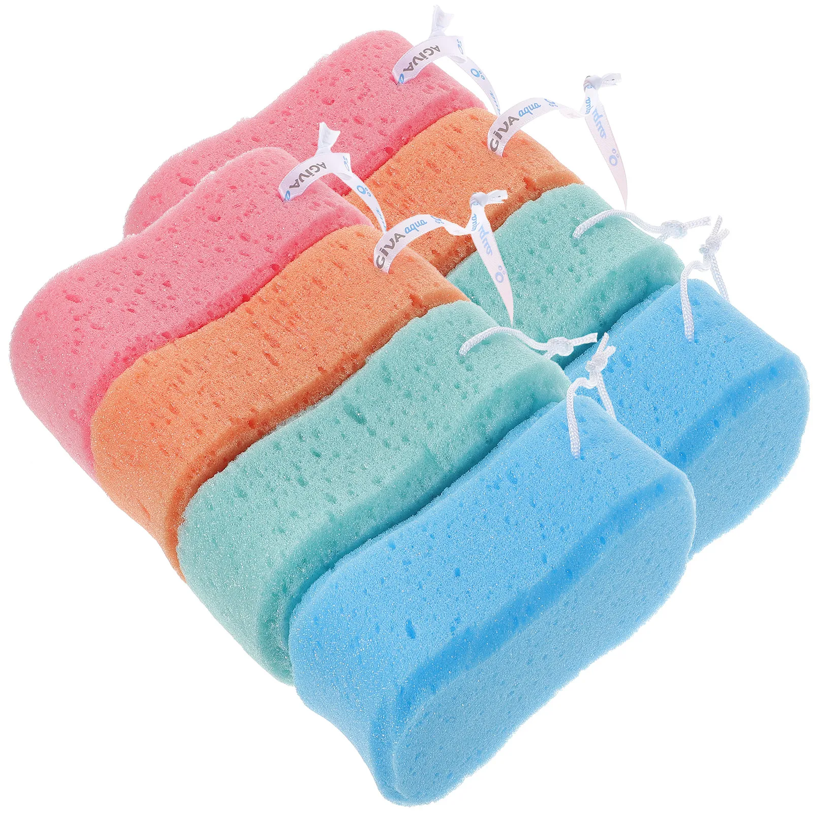 

8Pcs Bath Sponge Soft Durable Foam Rich Simple Shape Bath Brush Body Scrubber Shower Sponge Body Sponges Scrubbers