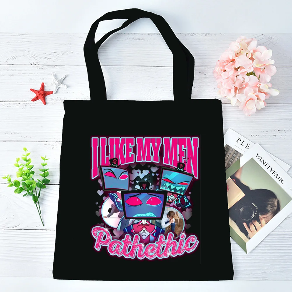 Vox Hazbin Hotel tote bag personnalisable shopper einkaufstasche torba na zakupy sac cabas woman