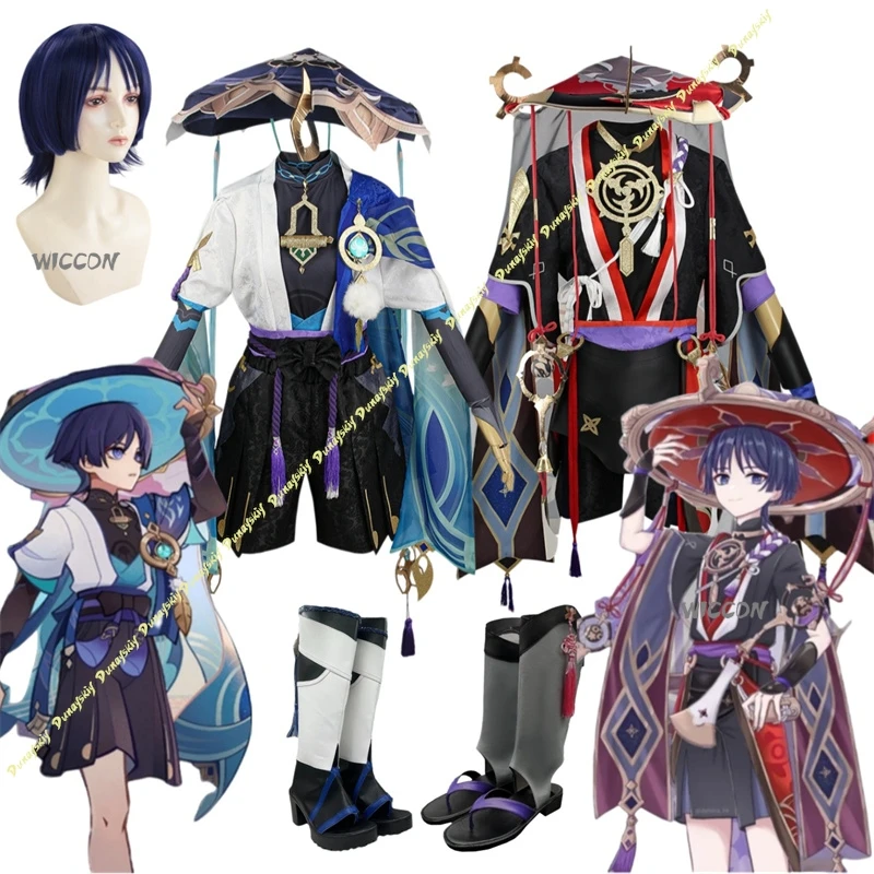 

Genshin Impact Costume Balladeer&Wanderer Cosplay Costume Complete Set With Clothes,Wigs,Shoes High Quality Play Role Clothes